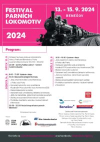 Festival parních lokomotiv Benešov u Prahy 13. - 15. 9. 2024