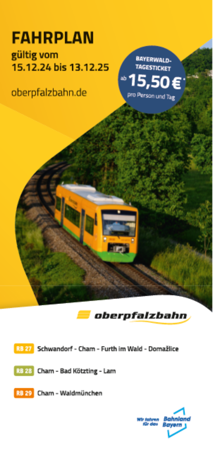 Fahrplan RB 27, RB 28, RB 29 | gültig 15.12.24 - 13.12.25