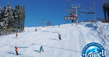 Die Skipiste in Schöneck.