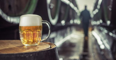 Historischer Keller in der Pilsner Urquell Brauerei