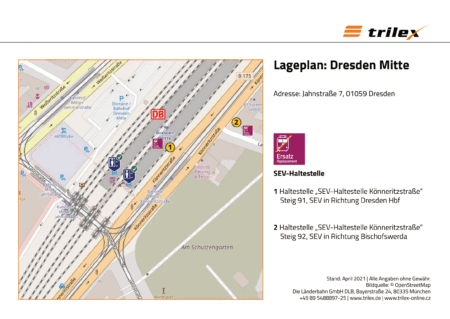 Dresden Mitte Lageplan