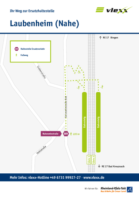 Laubenheim Naheweinstrasse Ersatzhaltestelle
