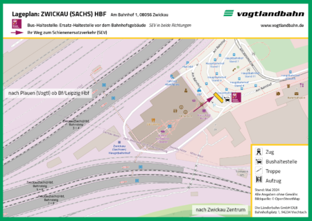 Lageplan Zwickau Hbf