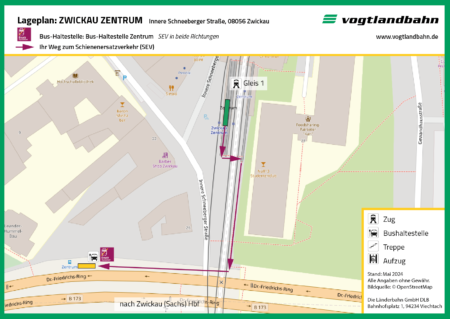 Lageplan Zwickau Zentrum