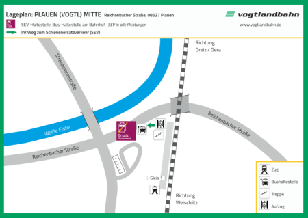 Lageplan Plauen Mitte